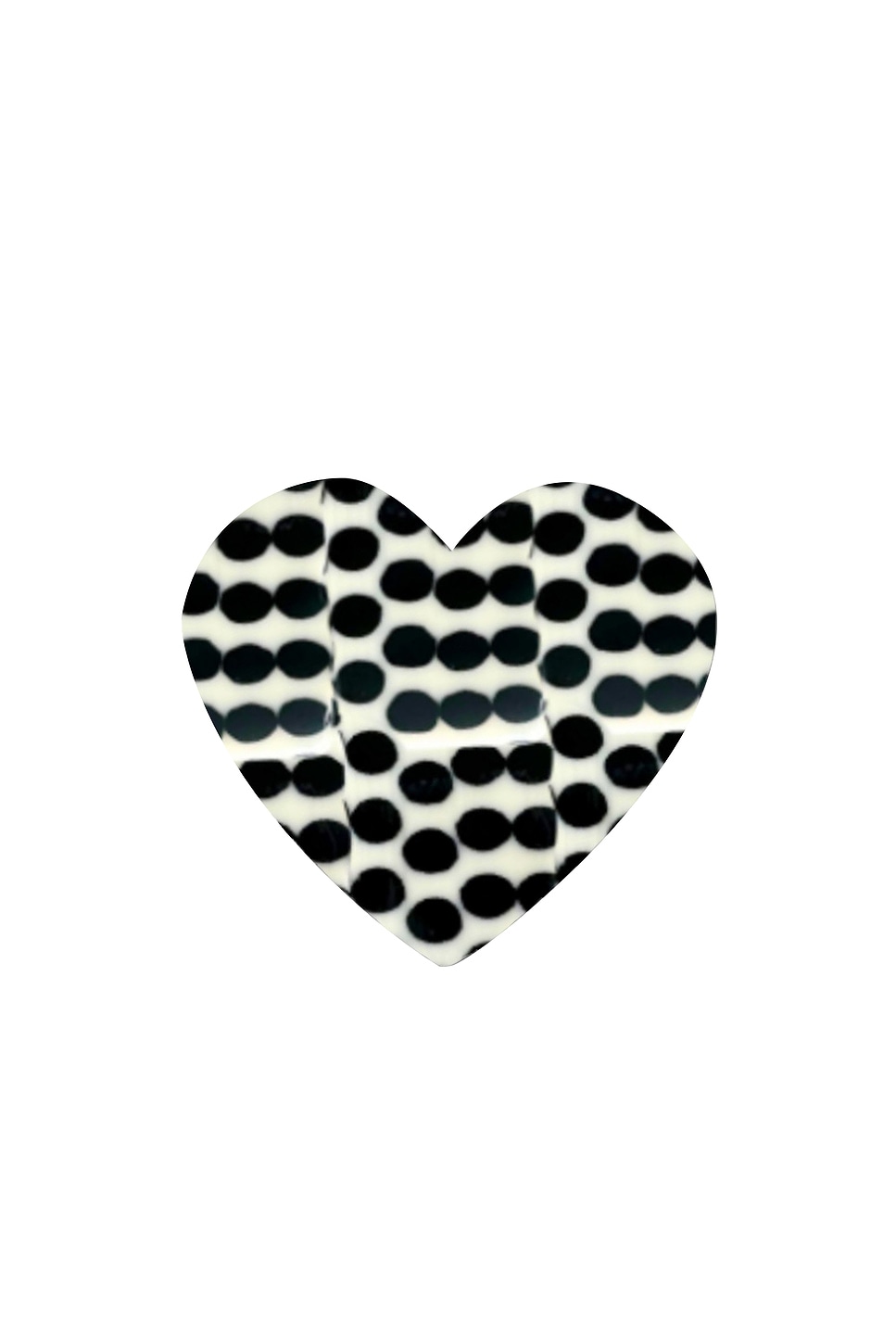 Hand-Painted Polka Dot Heart Claw Hair Clip - thumbnail 3
