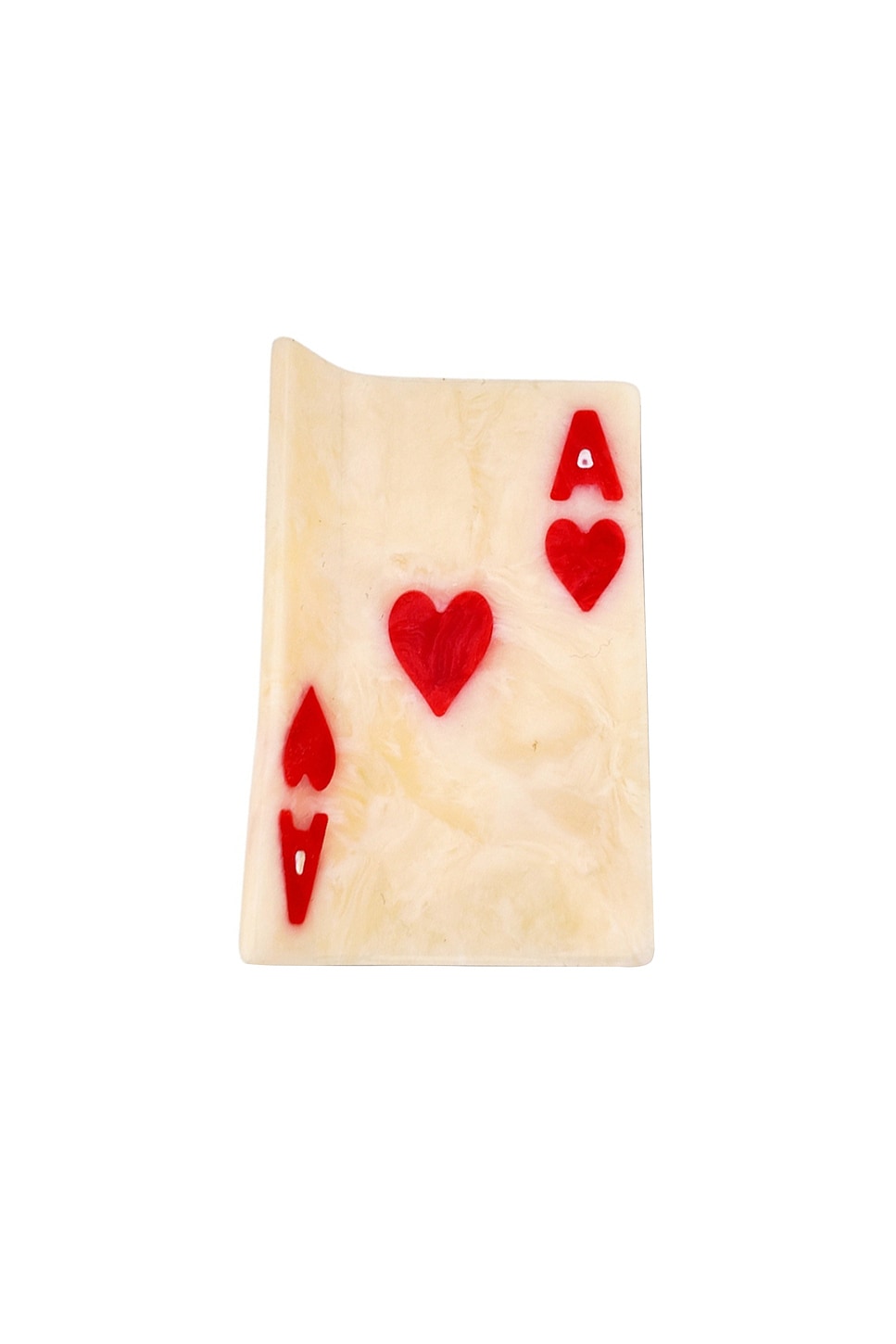 Hand-Painted Mini Ace Of Hearts Claw Hair Clip