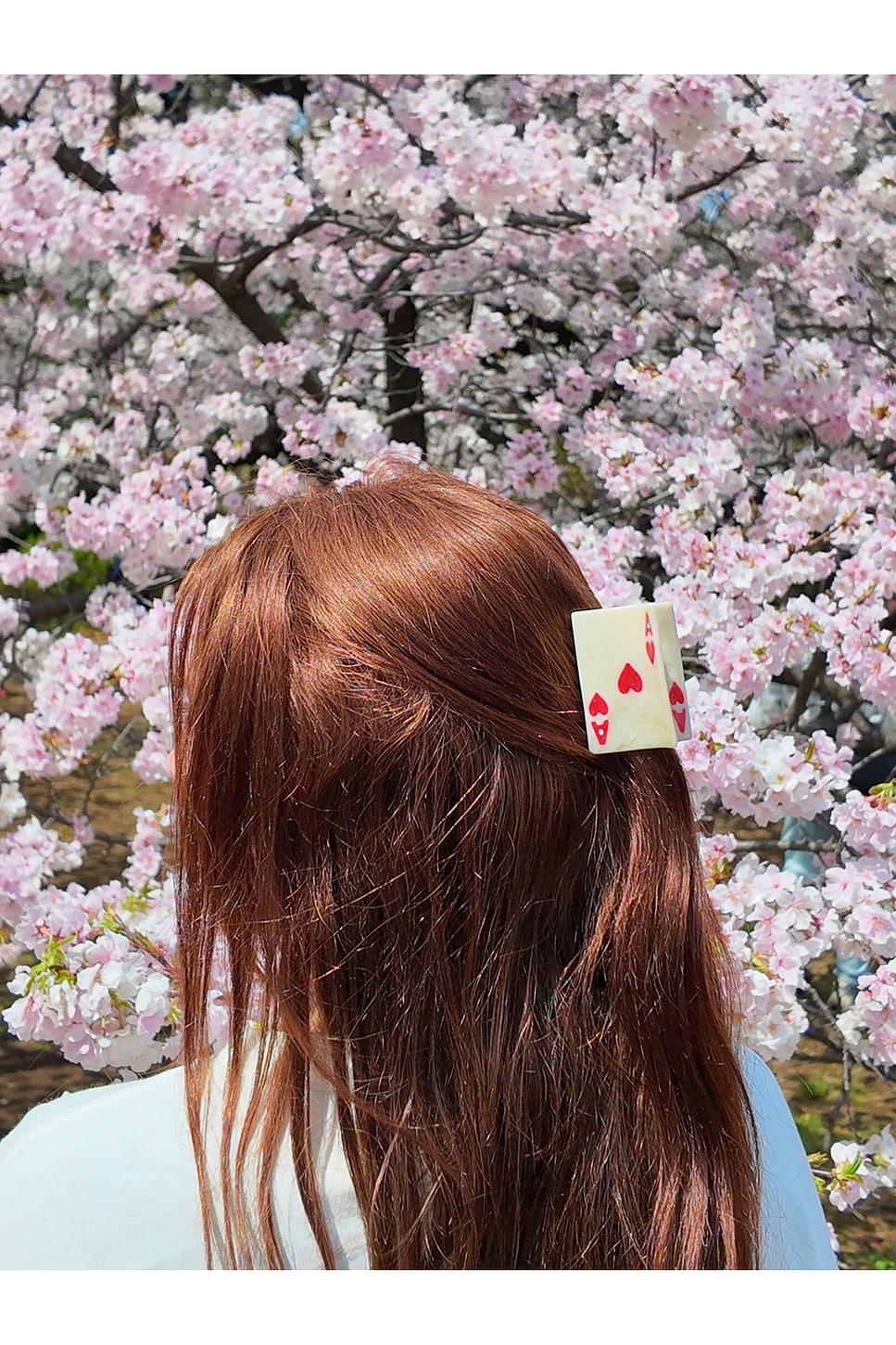 Hand-Painted Mini Ace Of Hearts Claw Hair Clip