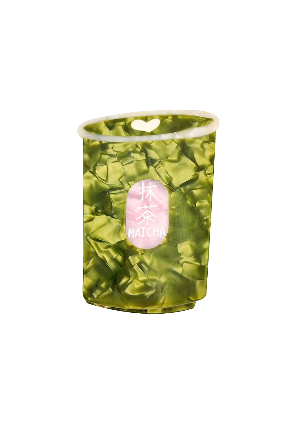 Hand-Painted Matcha Claw Hair Clip - thumbnail 2
