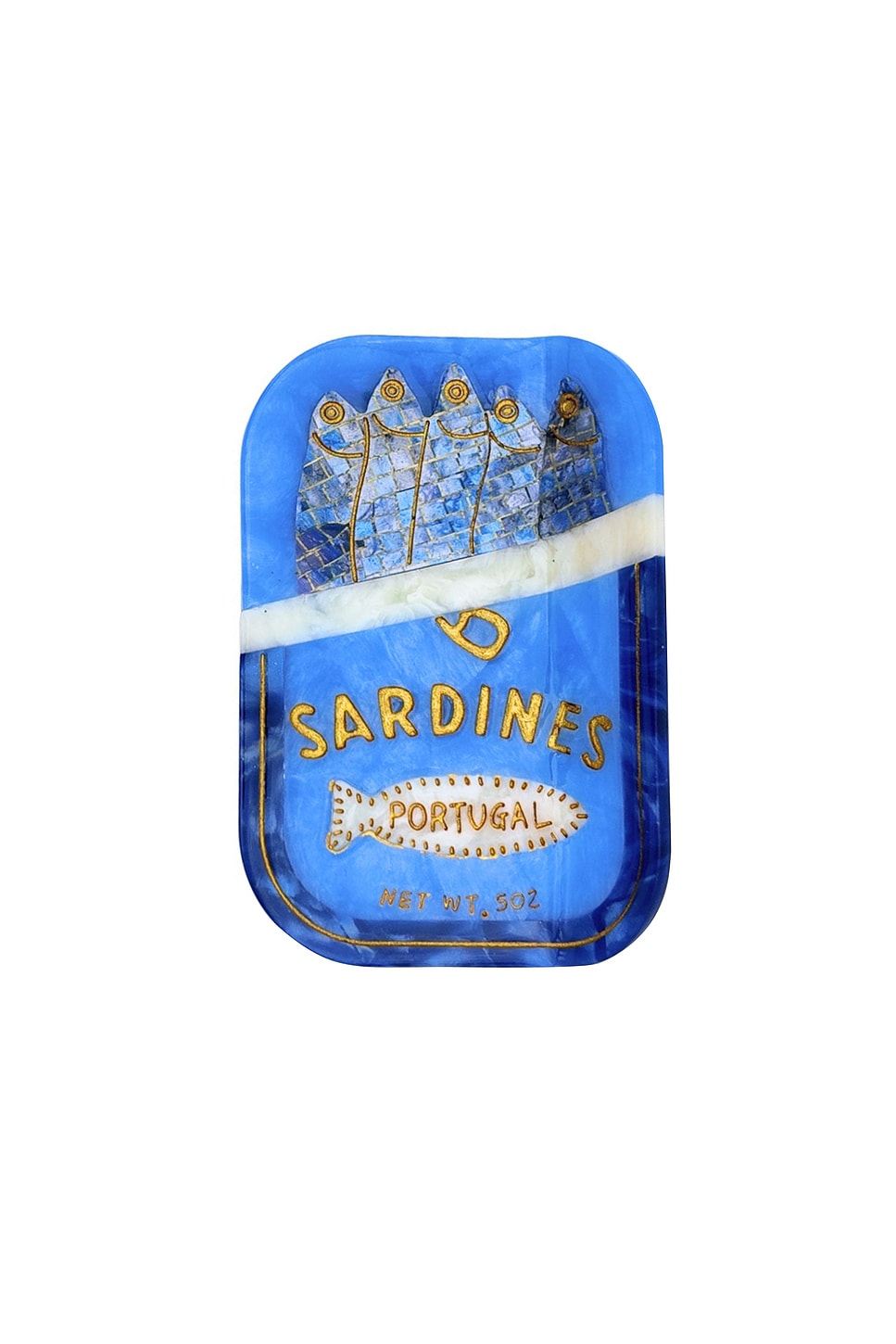 Hand-Painted Sardines Claw Hair Clip - thumbnail 2