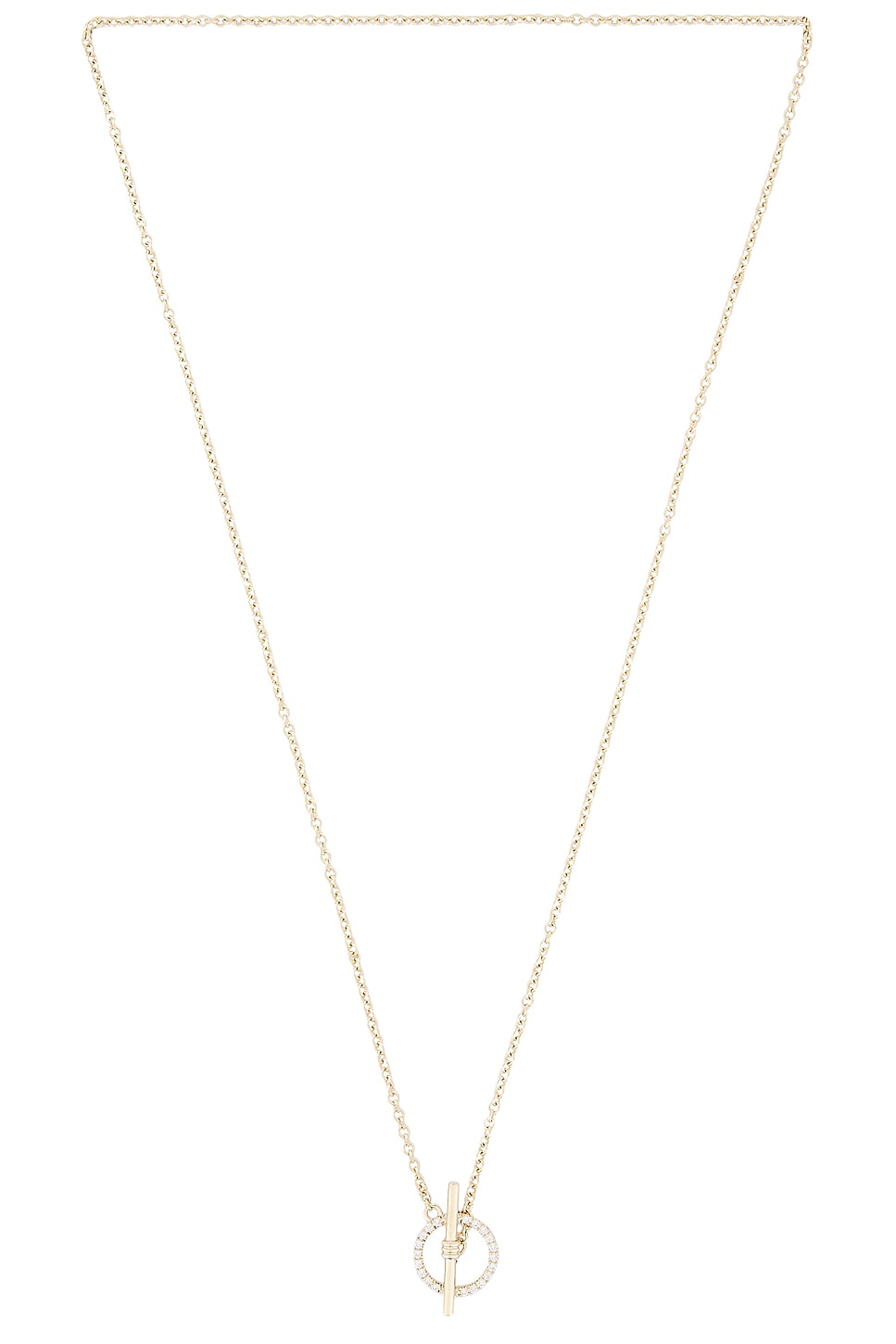 STONE AND STRAND Diamond Toggle Link Necklace in 10k Yellow Gold