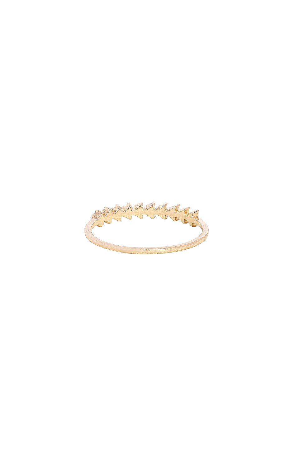STONE AND STRAND Sunburst Ring in Yellow Gold & Diamond