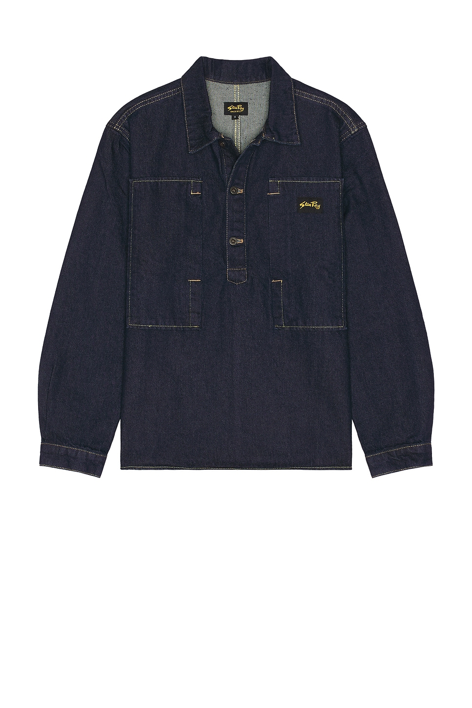 STAN RAY Painters Pop Over Shirt in Single Rinse Denim | REVOLVE