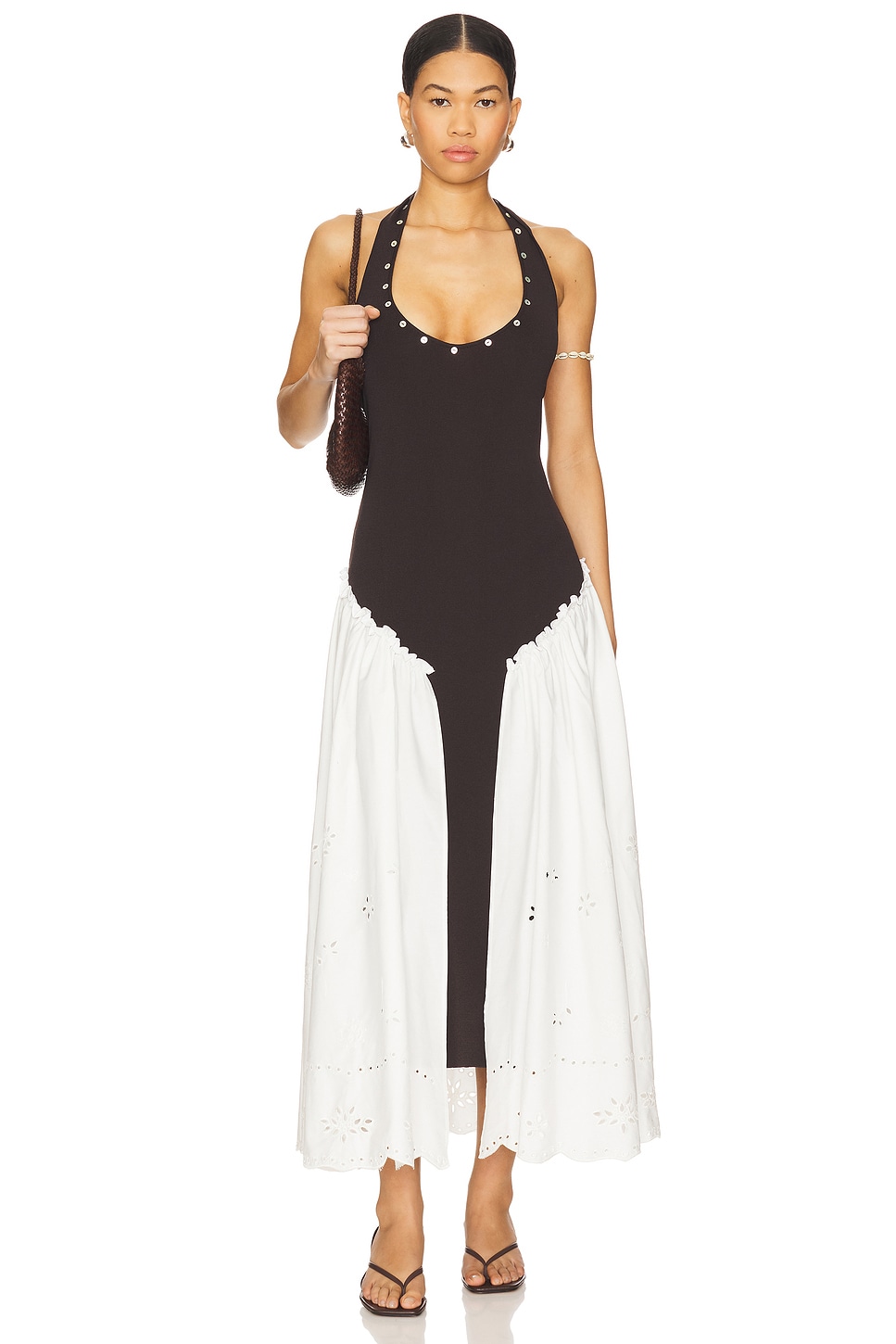 staud romy dress brown Staud Romy Dress White