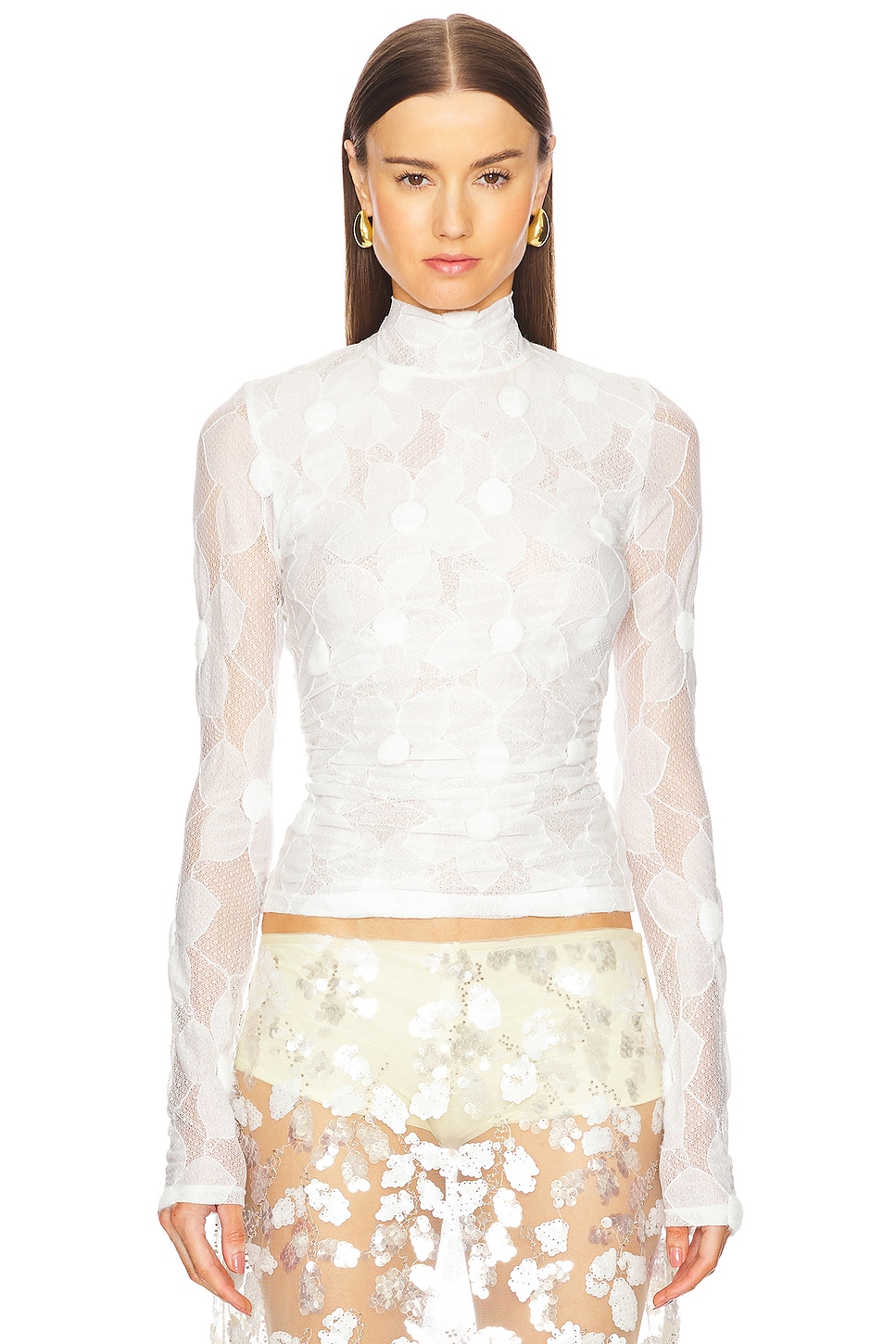 SIEDRES Nives Top in Ecru REVOLVE