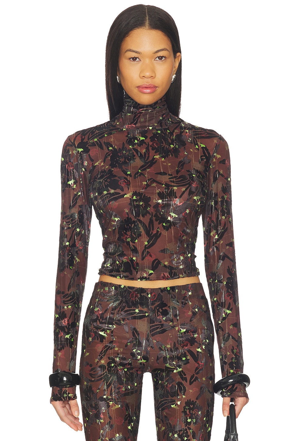 hellolupo【 24aw brown D 】 SIEDRES Mon Top in Multi | REVOLVE