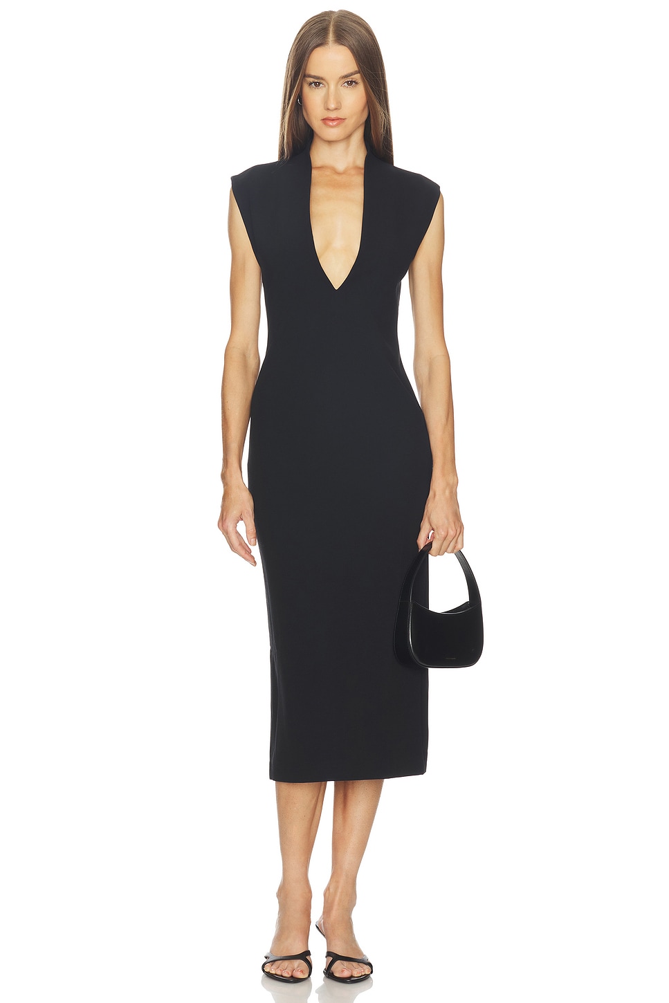 ava black dress Ava Presley 40032 Strapless Black Gown with Slit