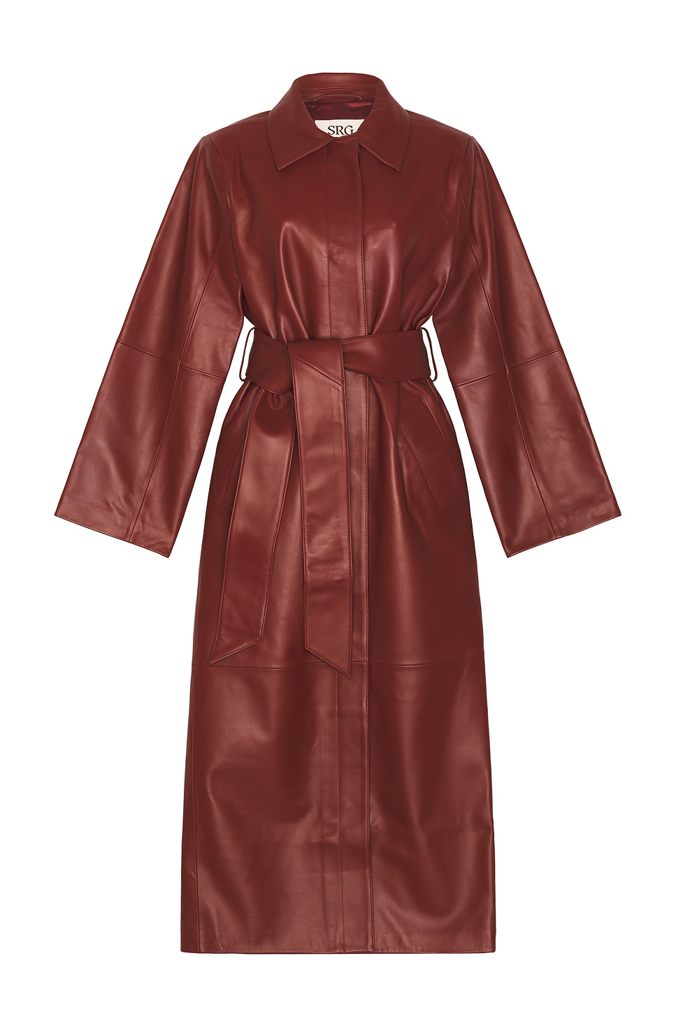 SRG Reggie Leather Coat in Scarlet | REVOLVE