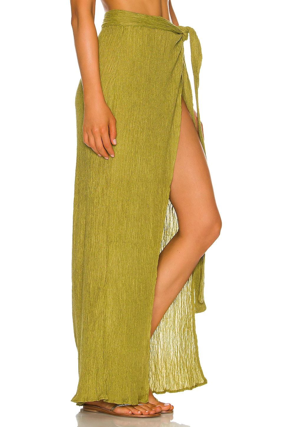 Savannah Morrow Neoma Wrap Skirt in Agave