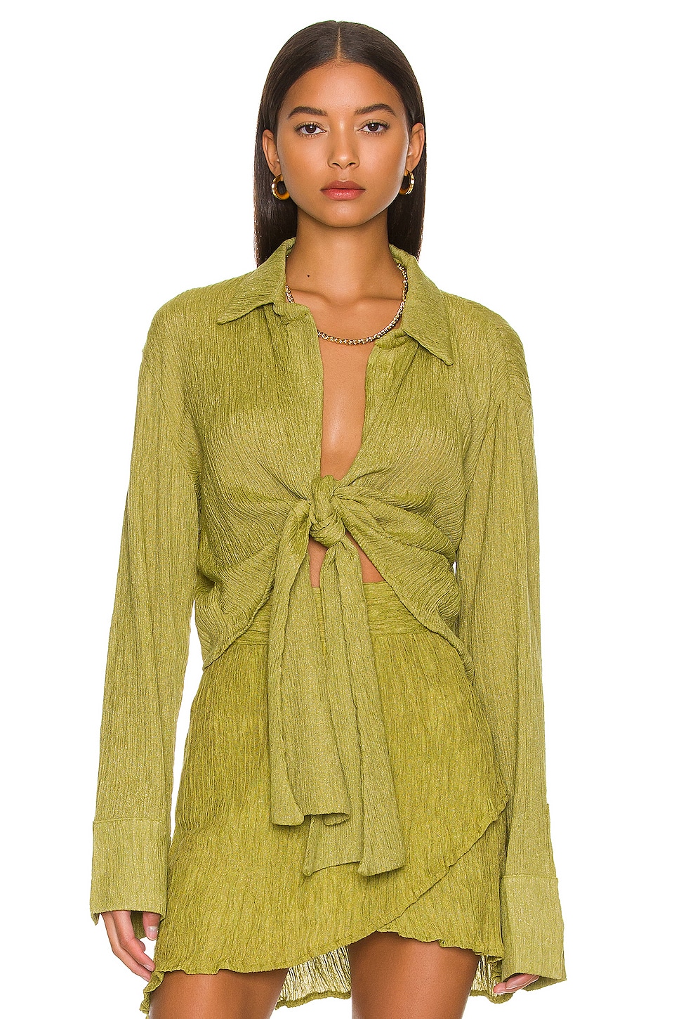 Savannah Morrow Vea Blouse in Agave