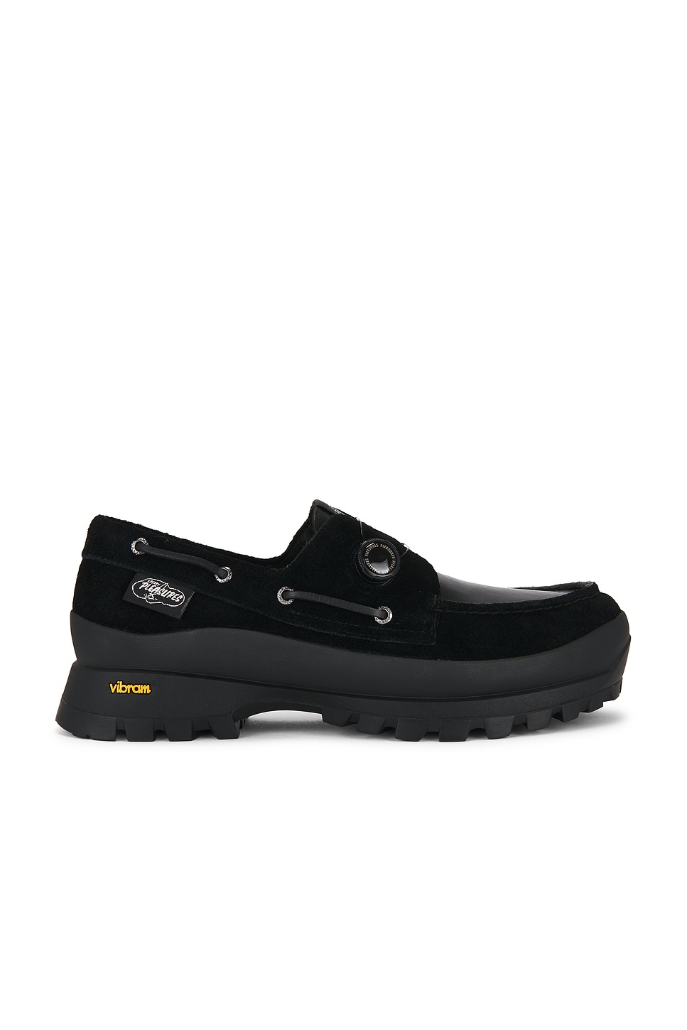 Sperry x Pleasures 3-Eye Vibram Turn-lock Lug Boat Loafer in Black