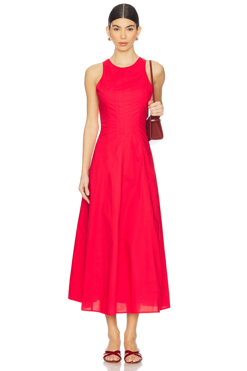 knee length dresses for ladies Rue Ribbed Midi Dress main image 1