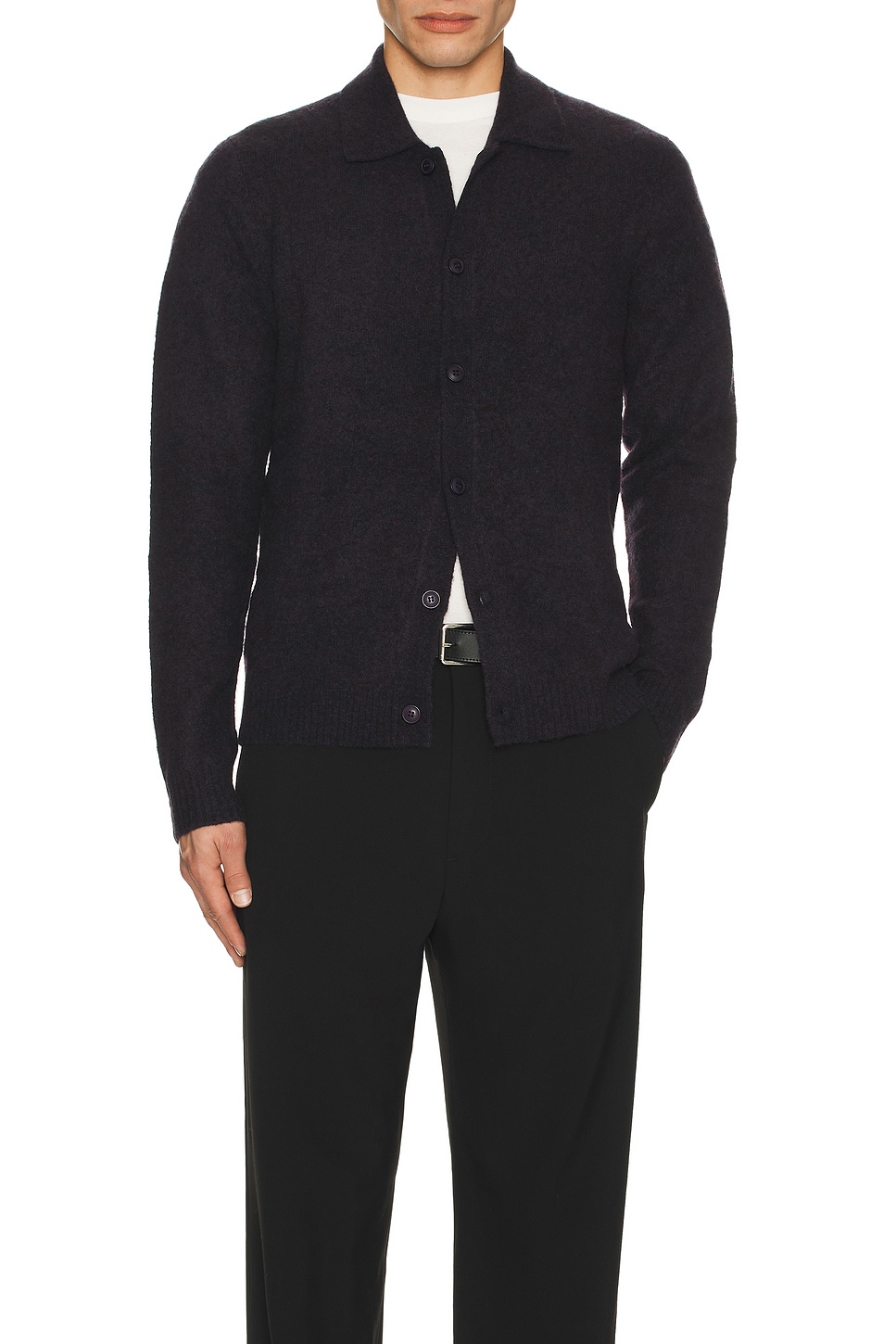 Sabutler Button Down Knitted Polo - Thumbnail 3