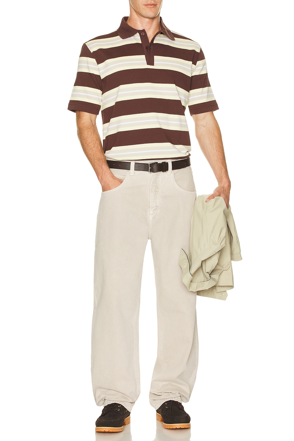 SAMSOE SAMSOE Sakevin Polo in French Roast Stripe | REVOLVE