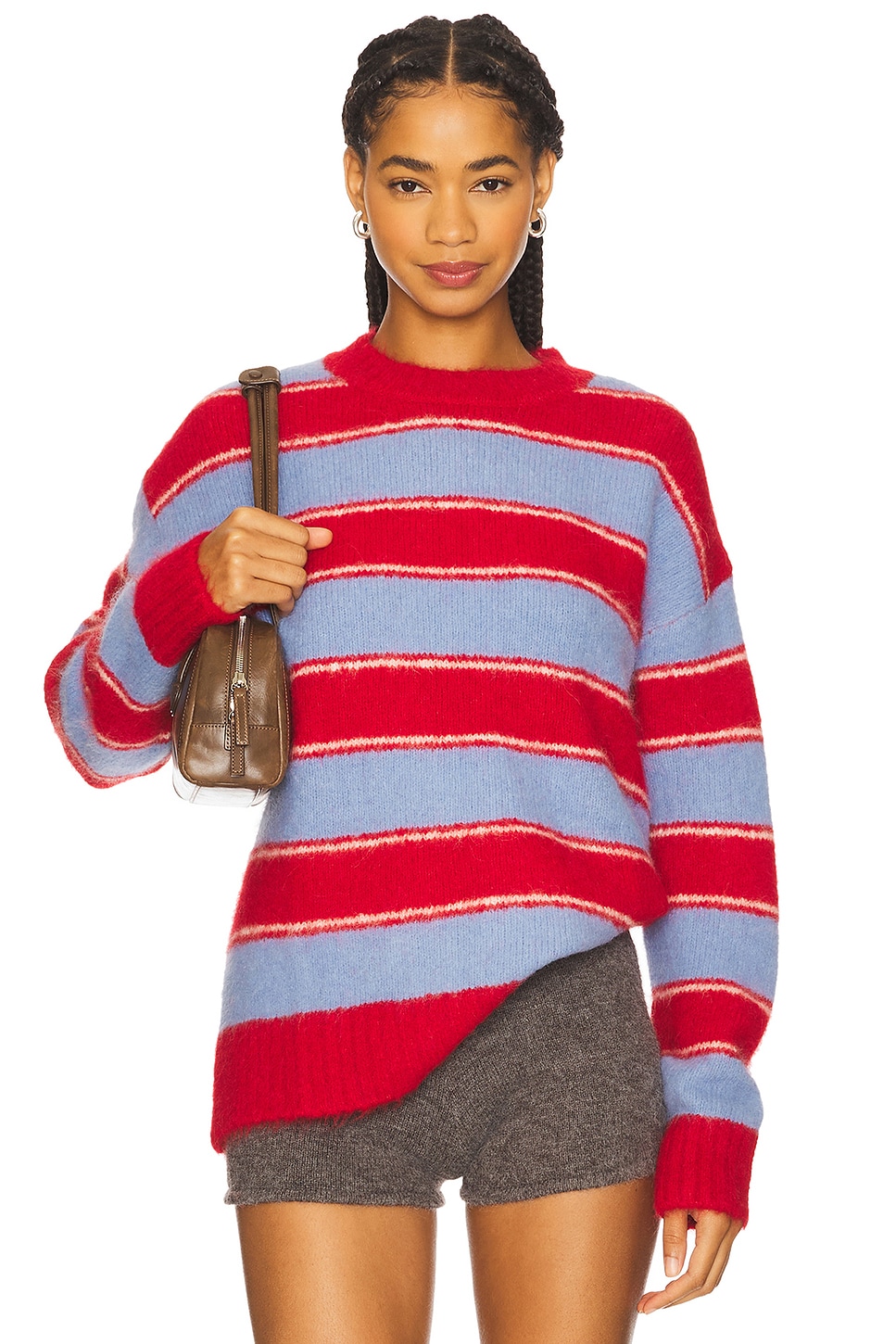 SAMSOE SAMSOE Sajeanne Sweater in Haute Red Stripe | REVOLVE