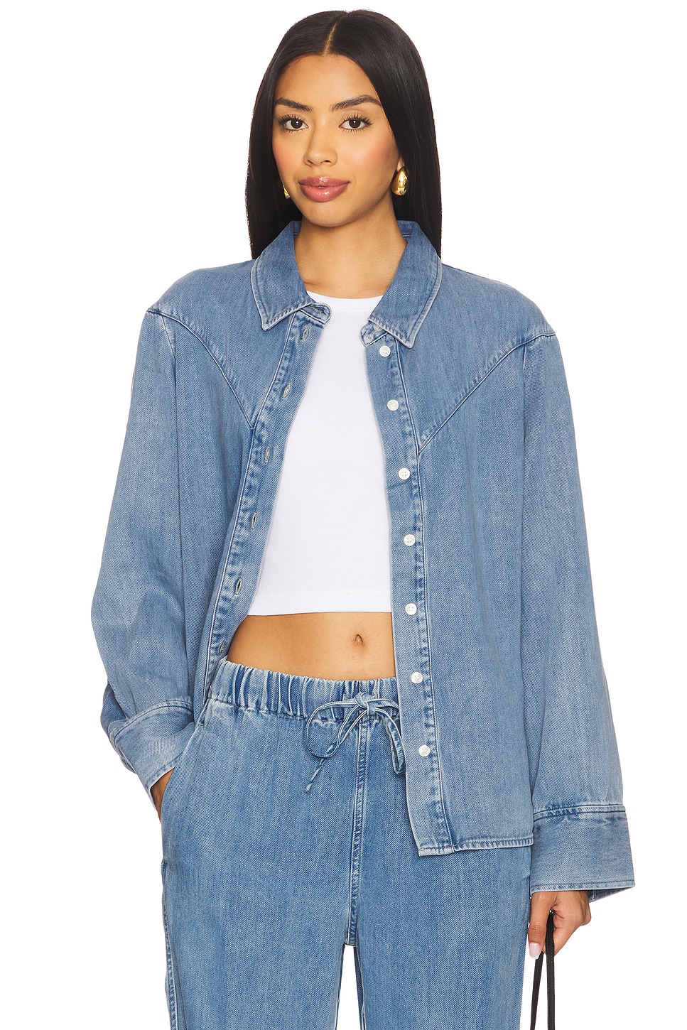 売れ筋商品|||サムス サムス シャツ レディース トップス SAMOS - Button-down blouse - denim blue SAMSOE SAMSOE SAMOS シャツ - Denim Blue | REVOLVE