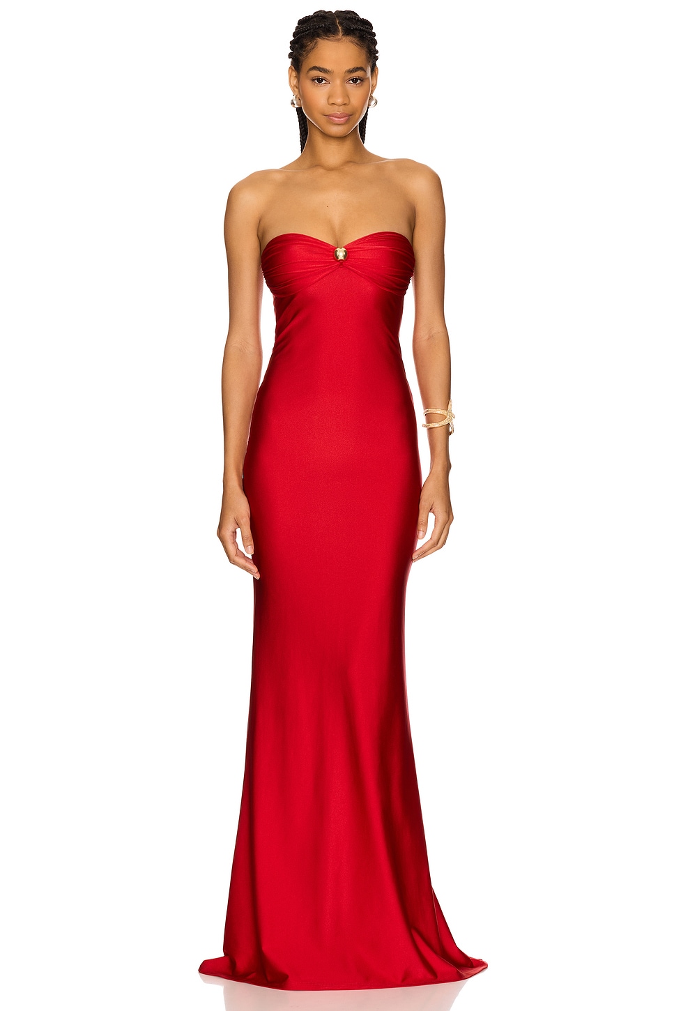 Shani Shemer Cascade Maxi Dress in Scarlet Red | REVOLVE