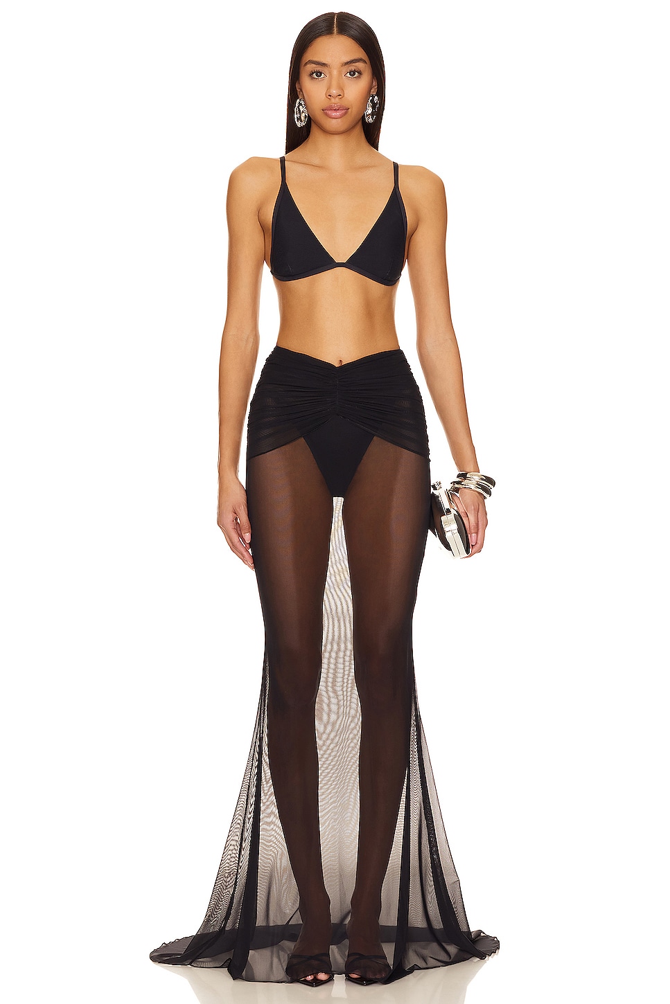 Christine Mesh Maxi Skirt