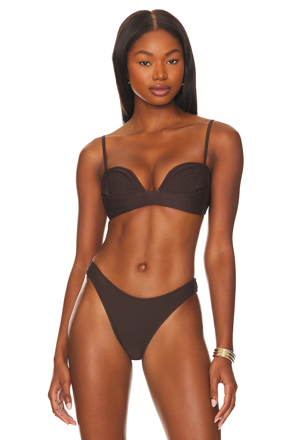 Chocolate Brown String Bikini Top