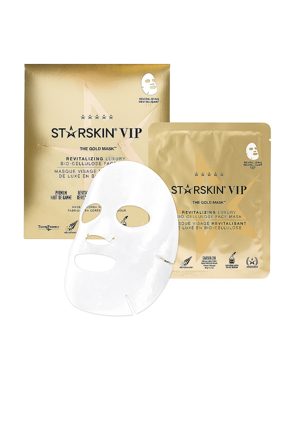 Image 1 of VIP The Gold Bio-Cellulose Second Skin Face Mask