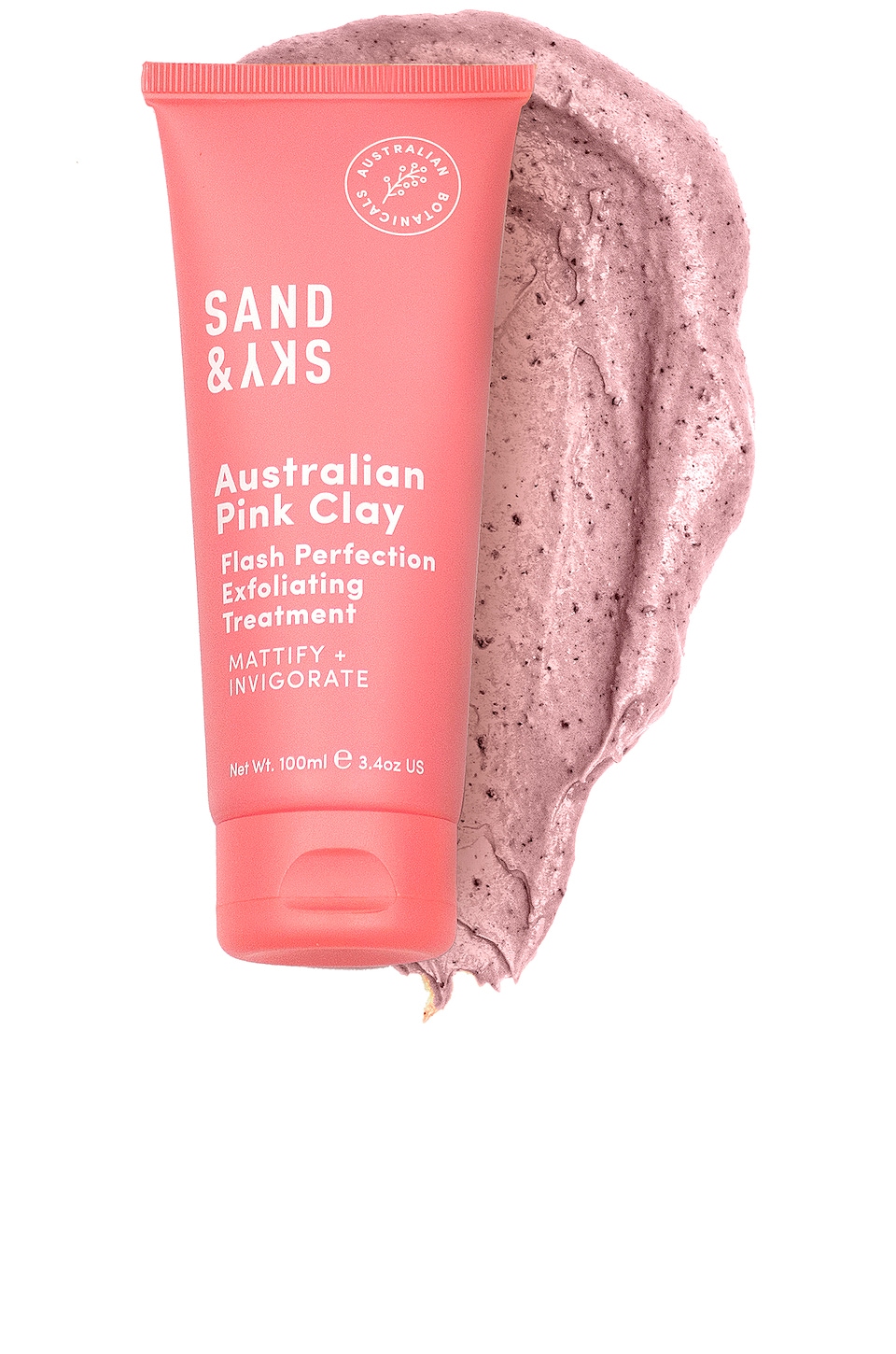 Shop Sand & Sky Pink Clay Flash Perfection Exfoliating Treatment In N,a