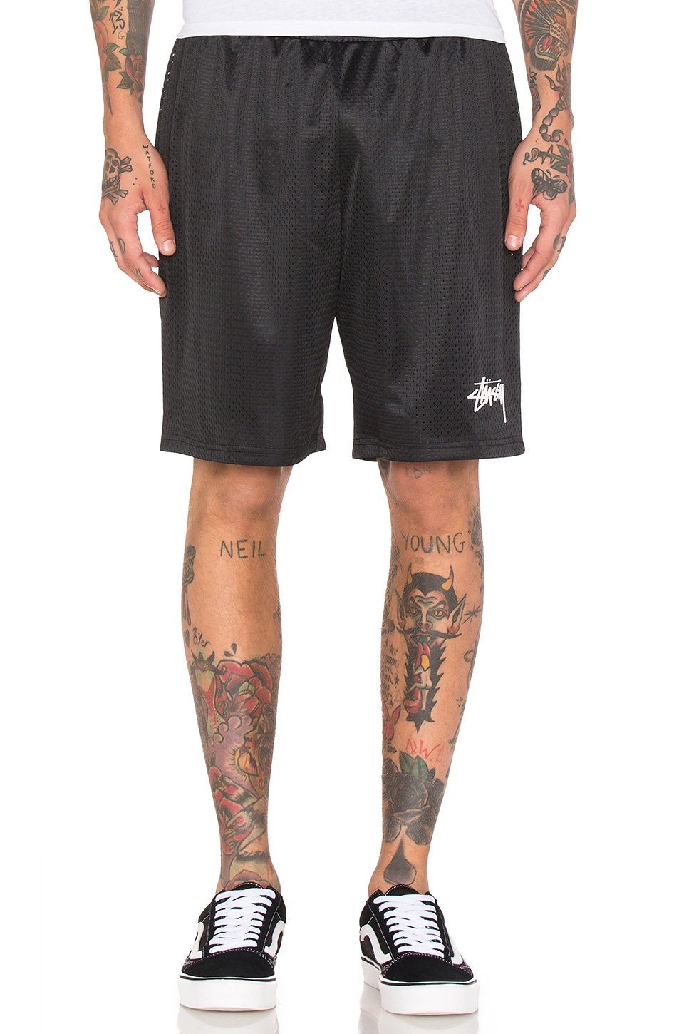 black stussy shorts