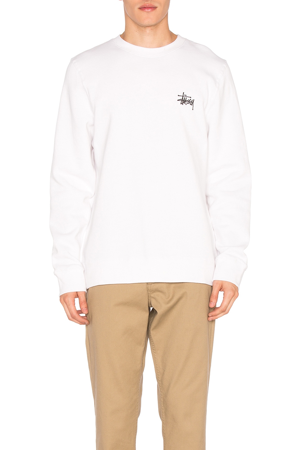 Stussy Basic Stussy Crew in White | REVOLVE