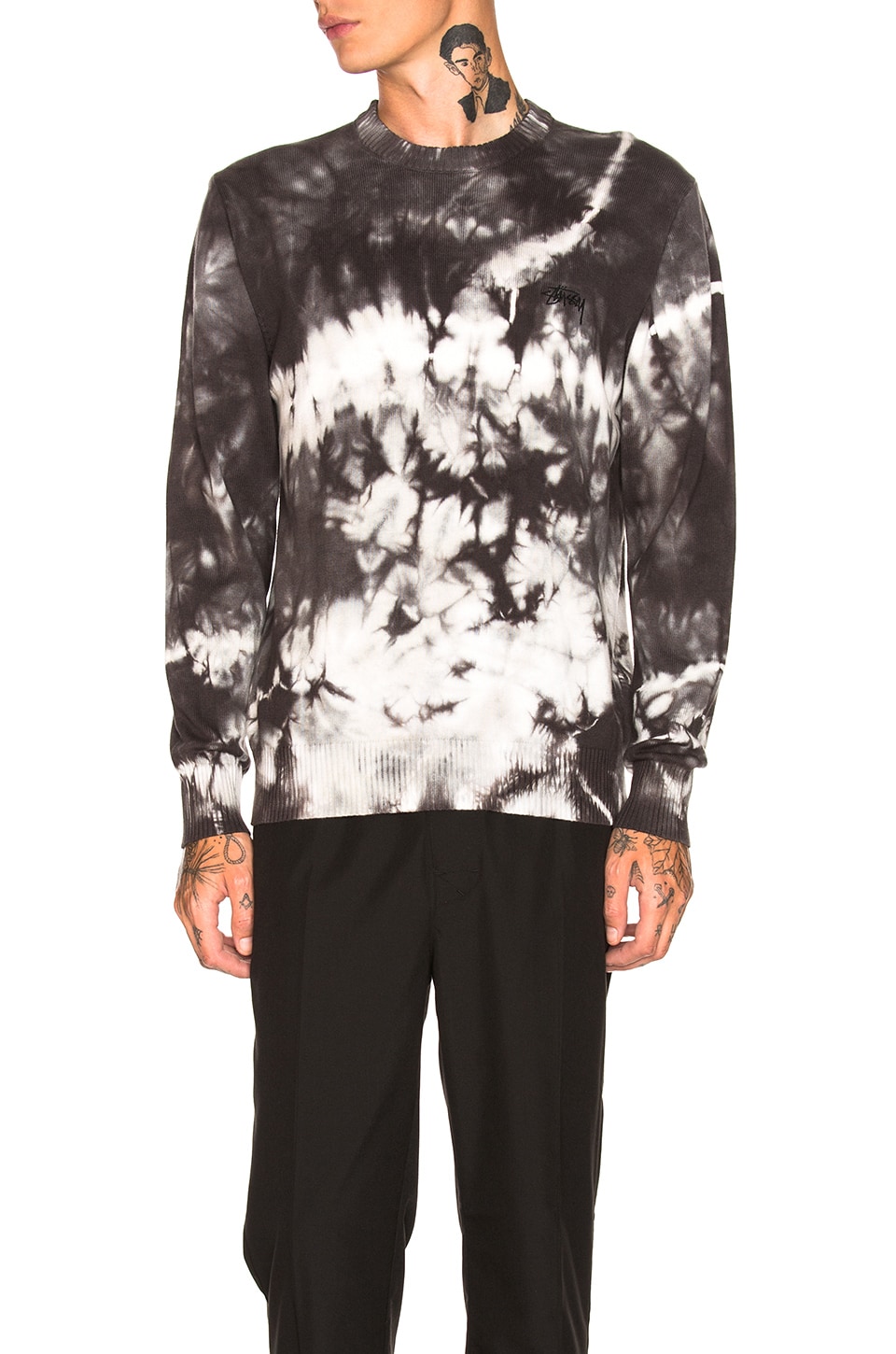 stussy black sweater
