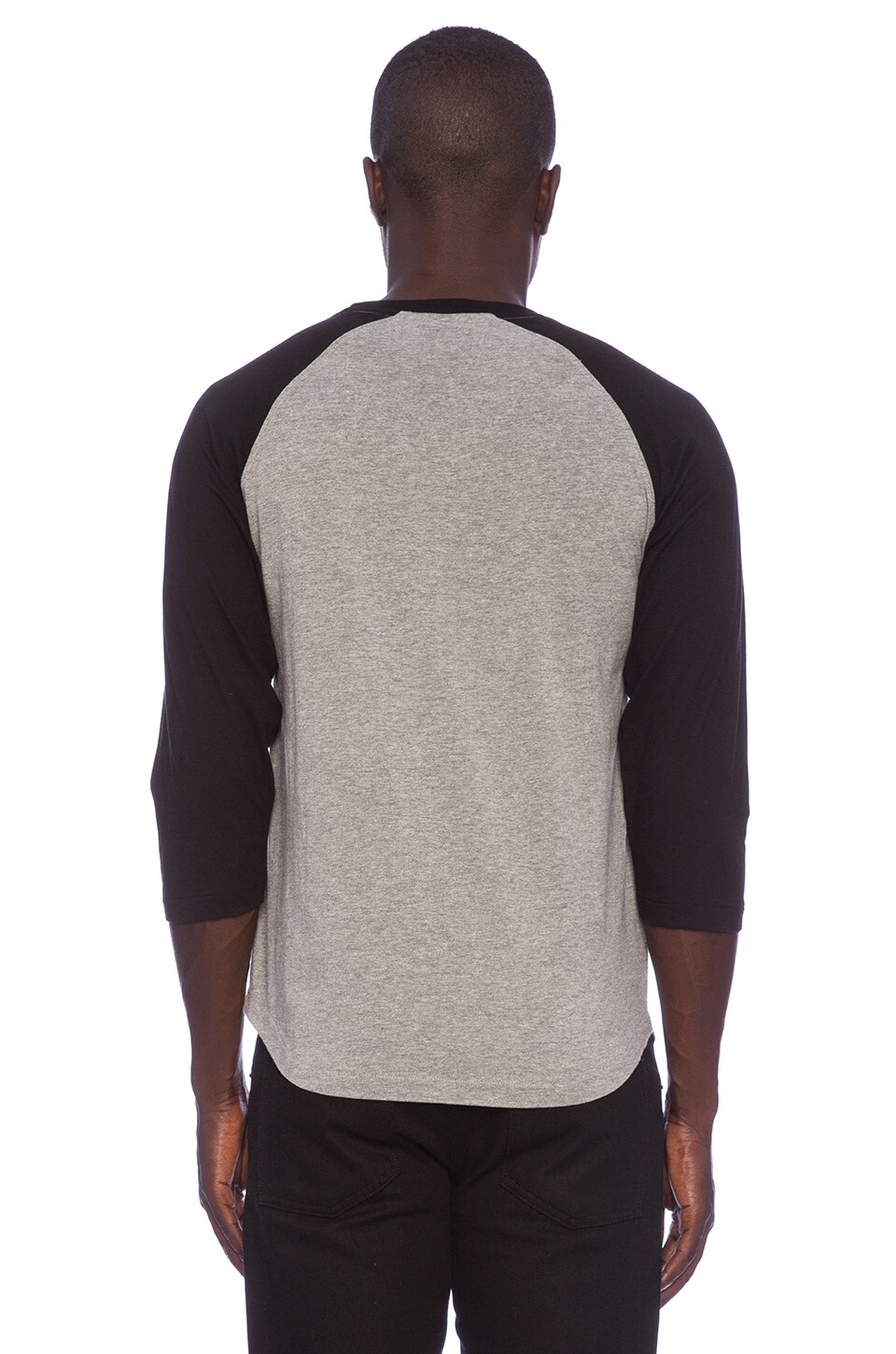 Stussy World Tour Raglan in Grey Heather/Black in Grey Heather Black ...