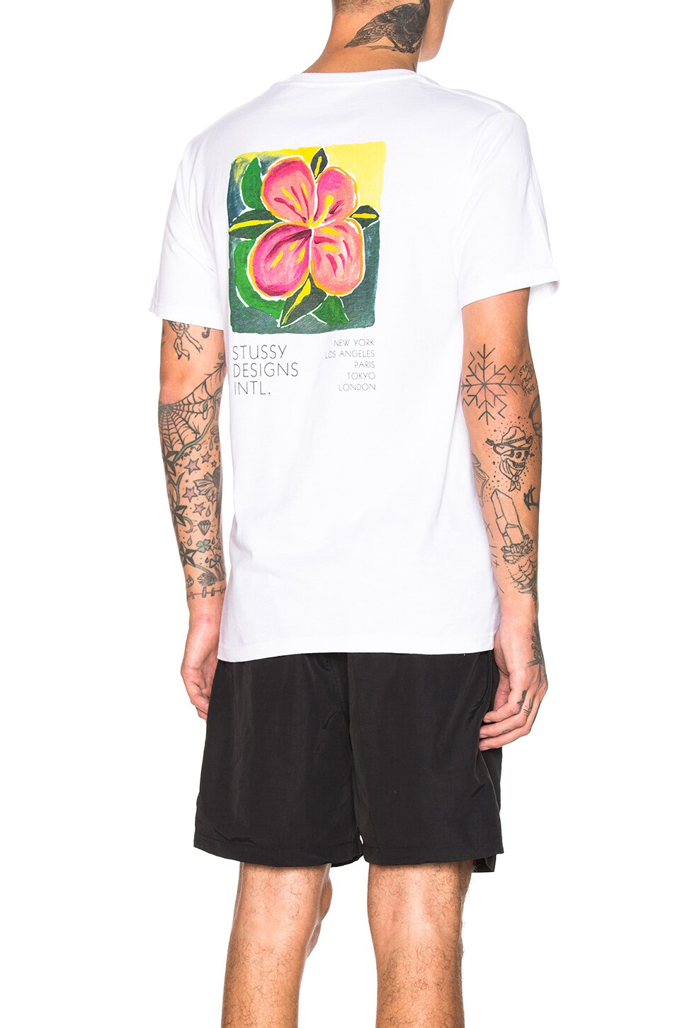 stussy hibiscus hoodie sweatshirt