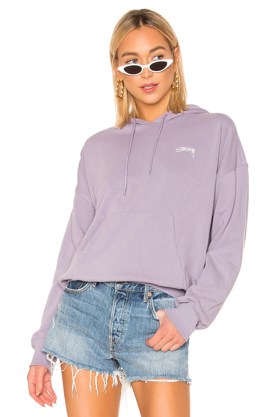 stussy violet french terry hoodie