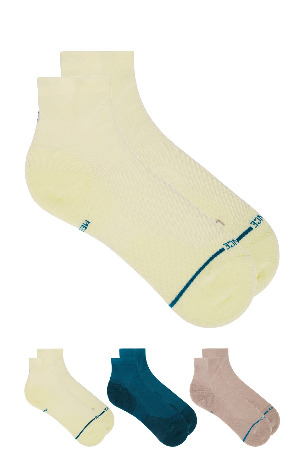 Butter Light Quarter 3 Pack Socks - Thumbnail 1