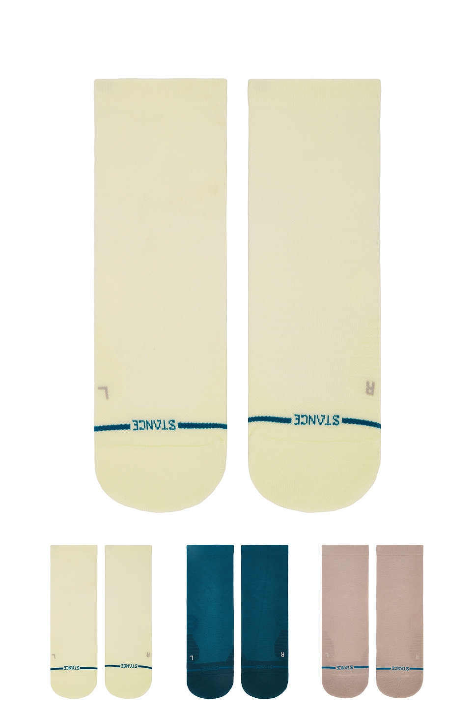 Butter Light Quarter 3 Pack Socks - Thumbnail 3