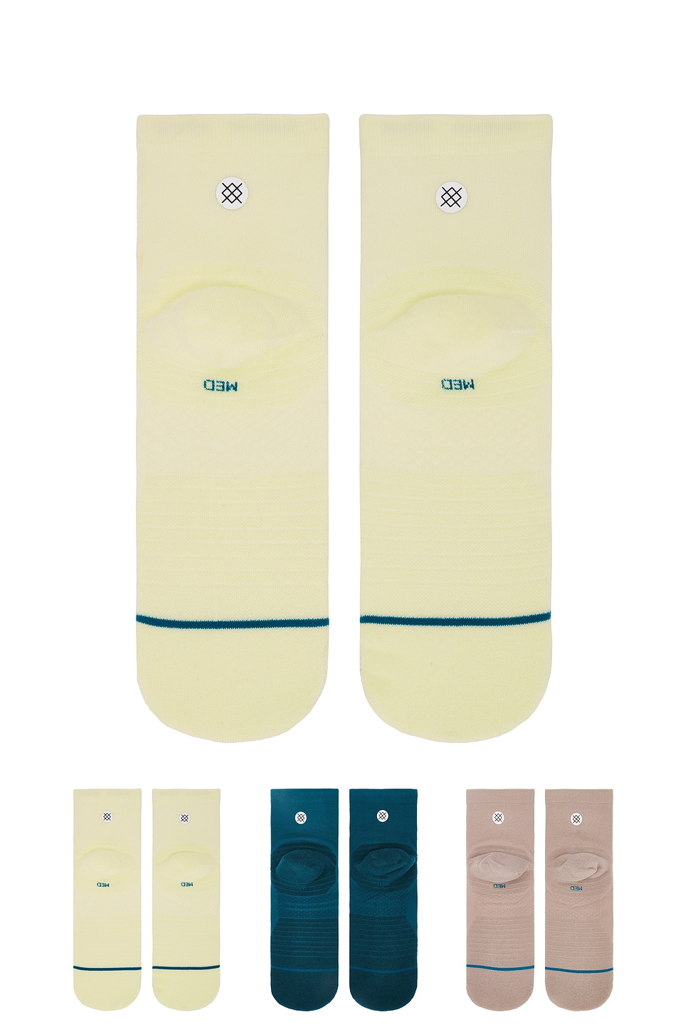 Butter Light Quarter 3 Pack Socks - Thumbnail 4