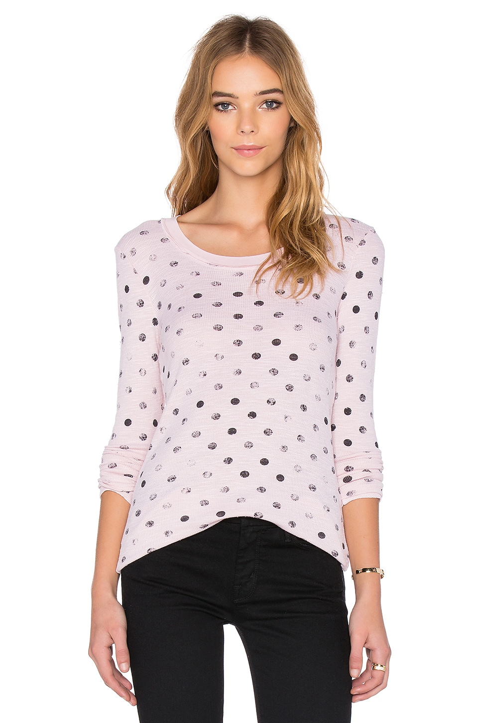 revolve polka dot top