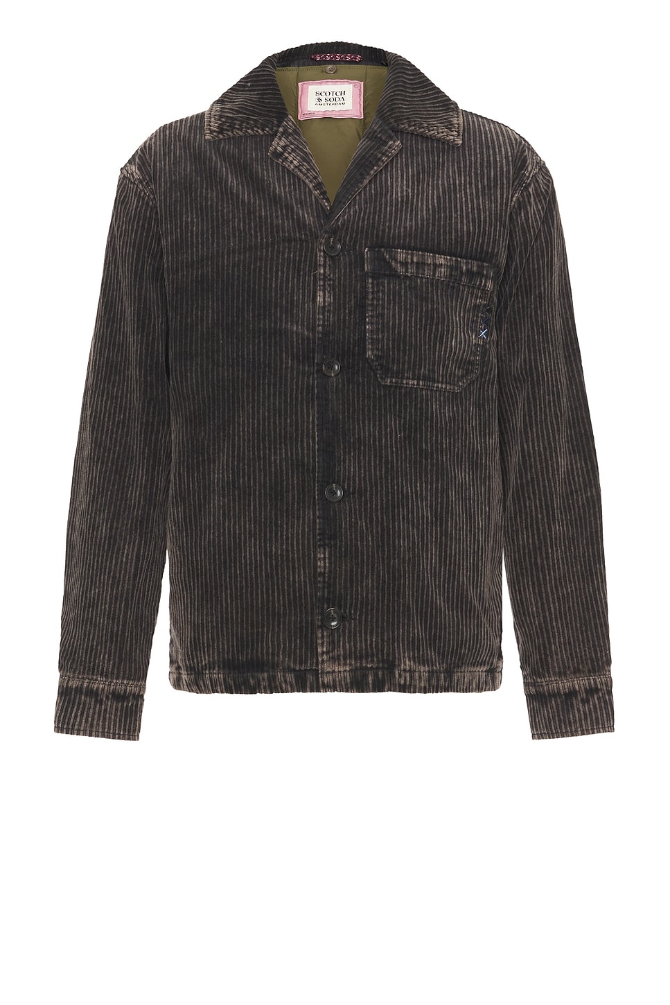 Scotch & Soda Washed Corduroy Jacket in Black | REVOLVE
