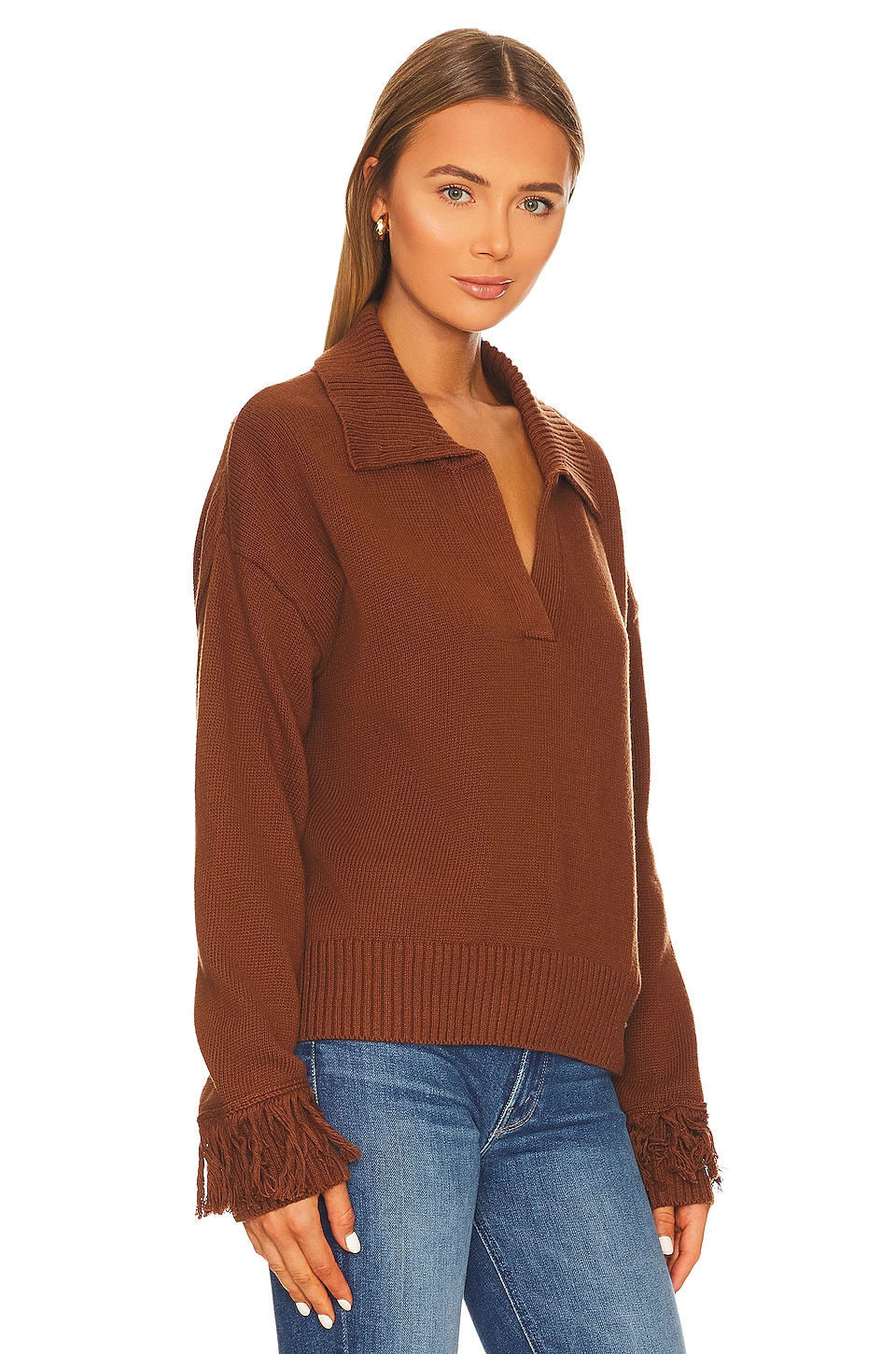 Stitches & Stripes Twiggy Polo Sweater in Brown
