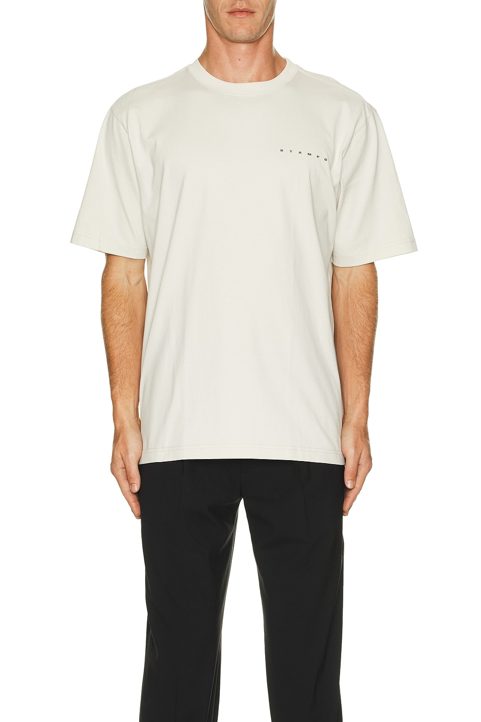 Stampd LA Transit Relaxed Tee in Dust White | REVOLVE
