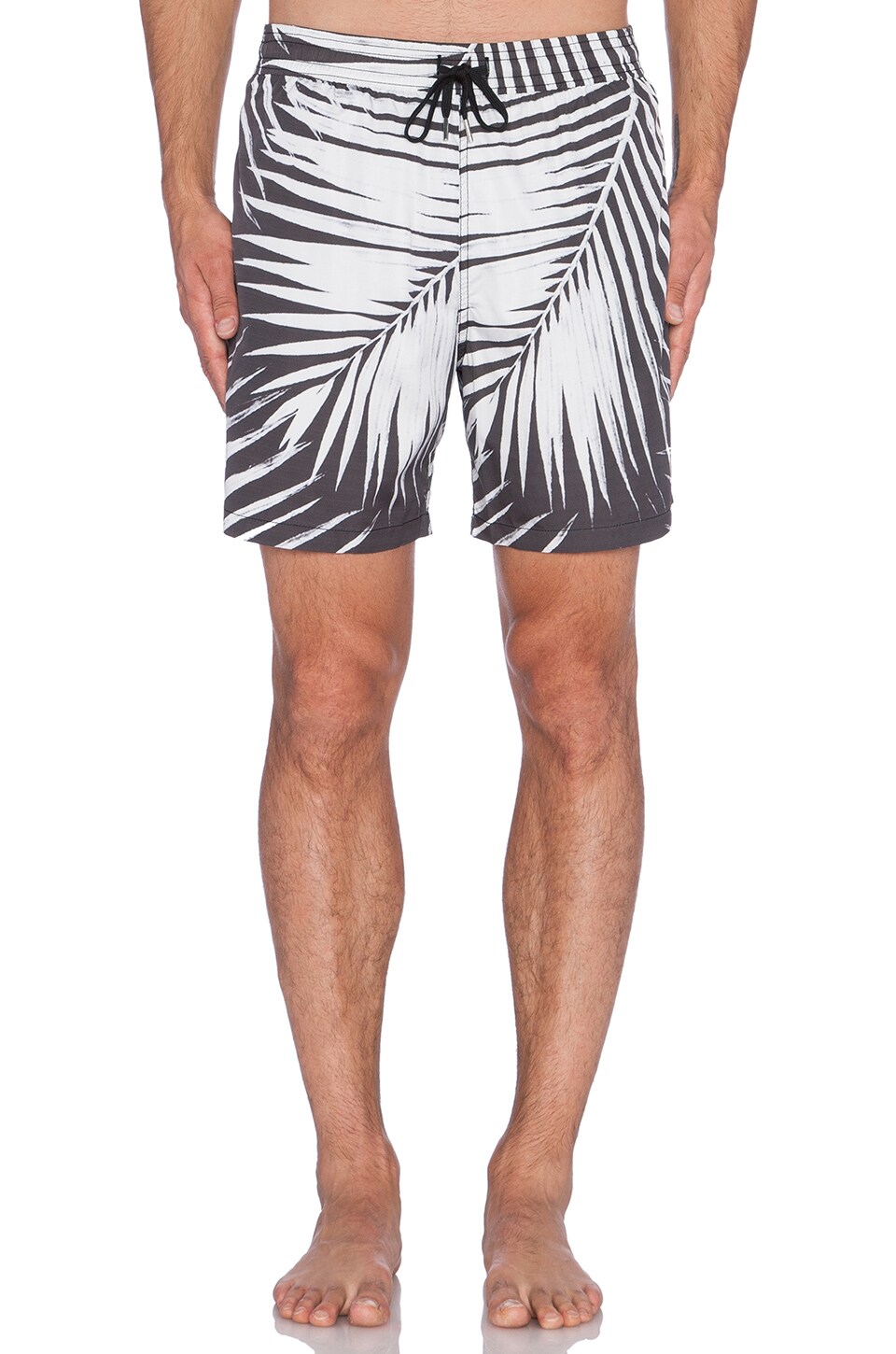 Stampd Palm Swim Trunks in Black | REVOLVE