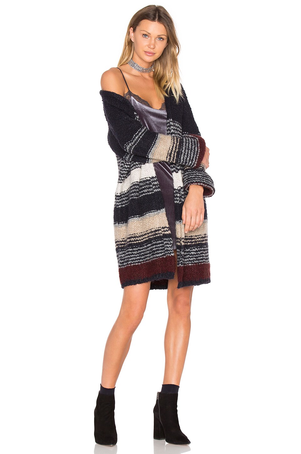 Lainey Cardigan Forest Stripe main image 1