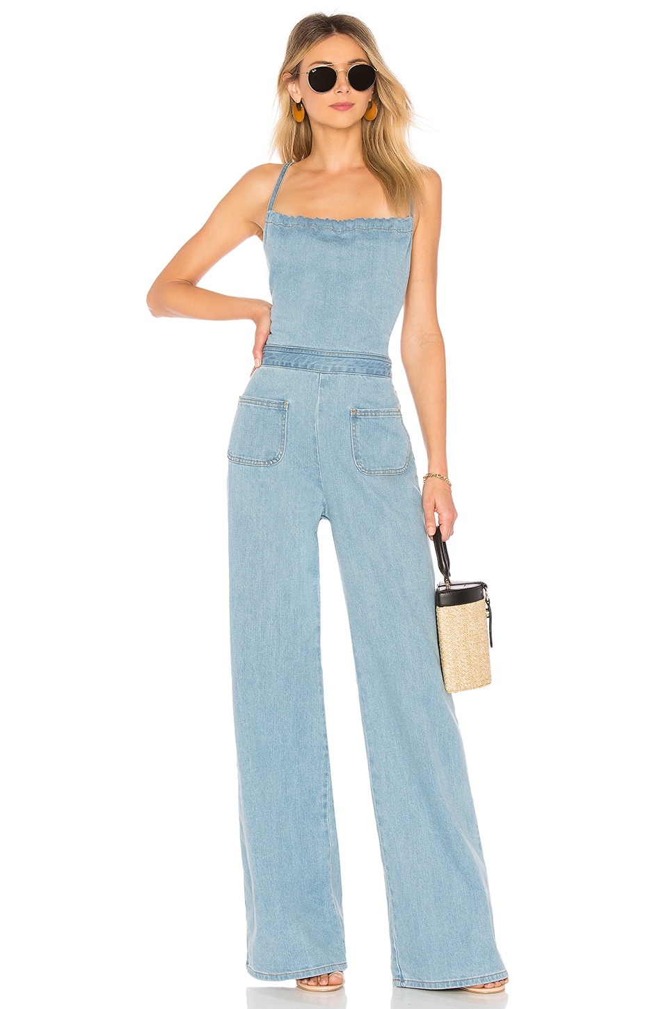 STONED IMMACULATE STONED IMMACULATE JEAN GENIE JUMPSUIT IN BLUE.,STNI-WC1