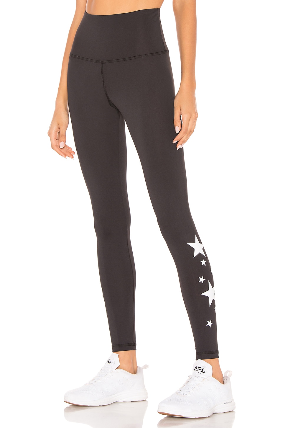 black leggings with white stars