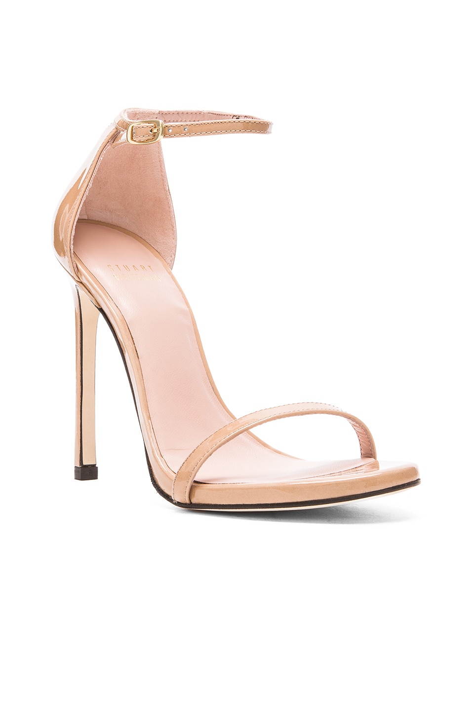 Stuart Weitzman Nudist Heel in Adobe