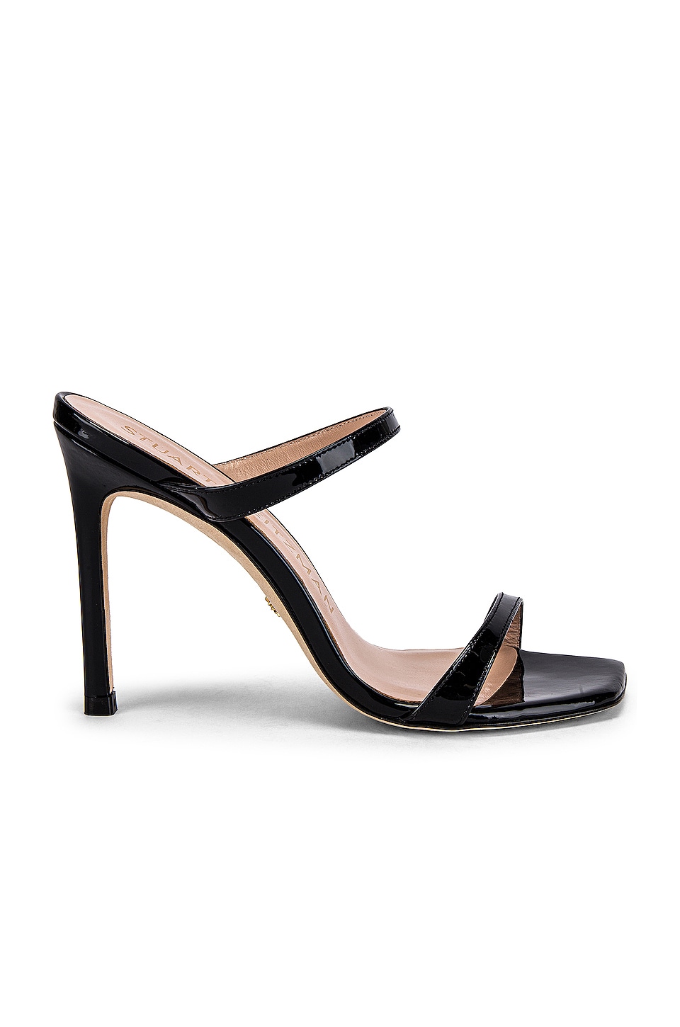 Stuart Weitzman Aleena 100 Mule in Black Patent