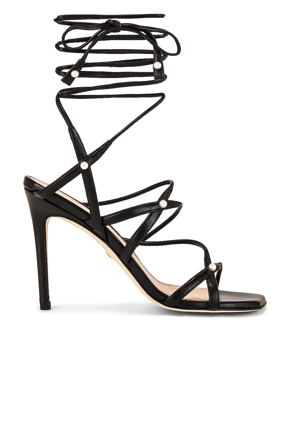 Stuart Weitzman Astrid 100 Sandal in Black | REVOLVE