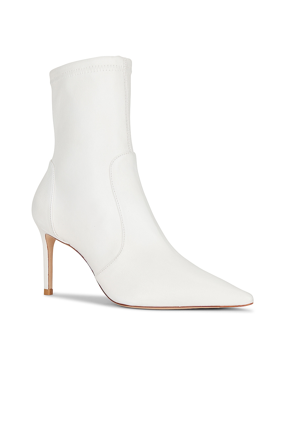 Stuart Weitzman Stuart 85 Stretch Bootie in White
