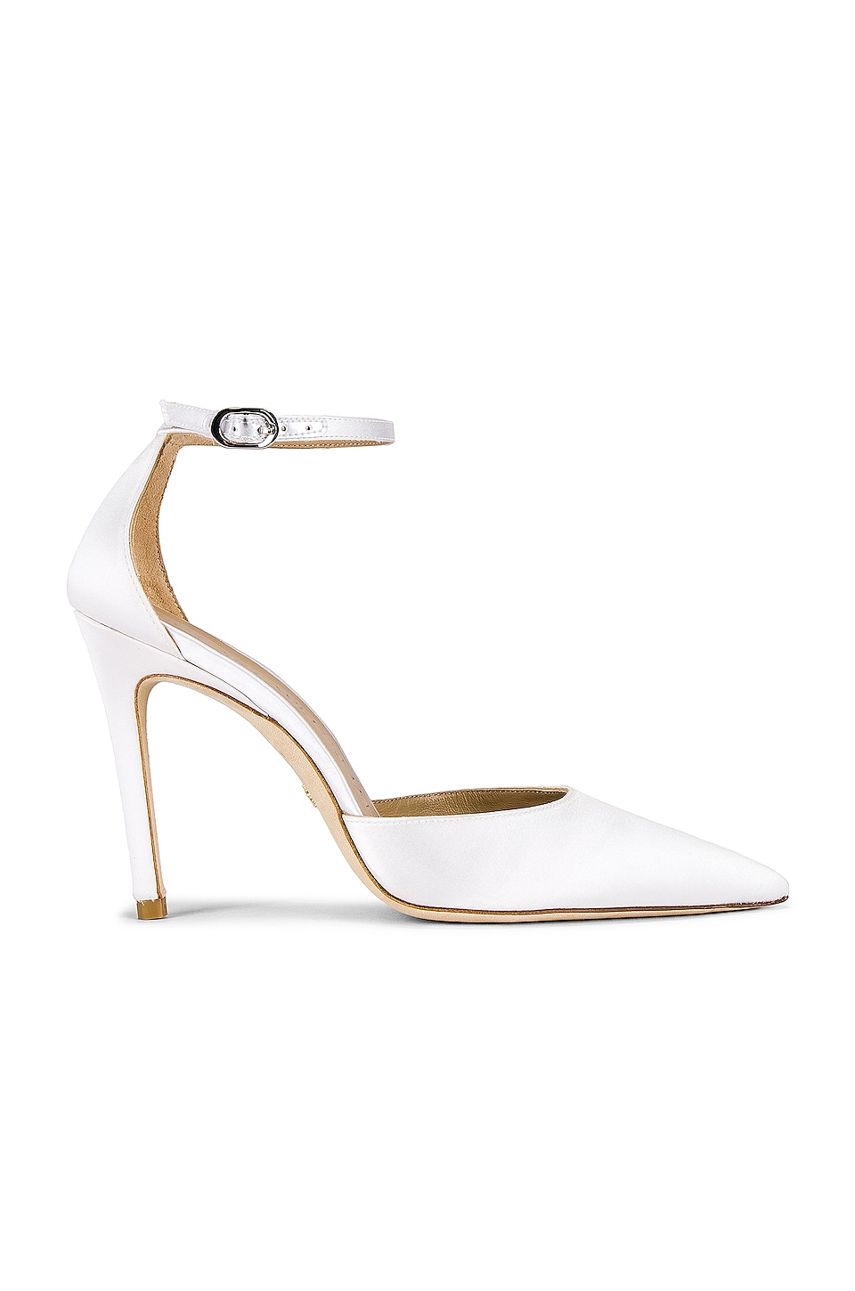 Stuart Weitzman Stuart 100 Strap Pump In White 