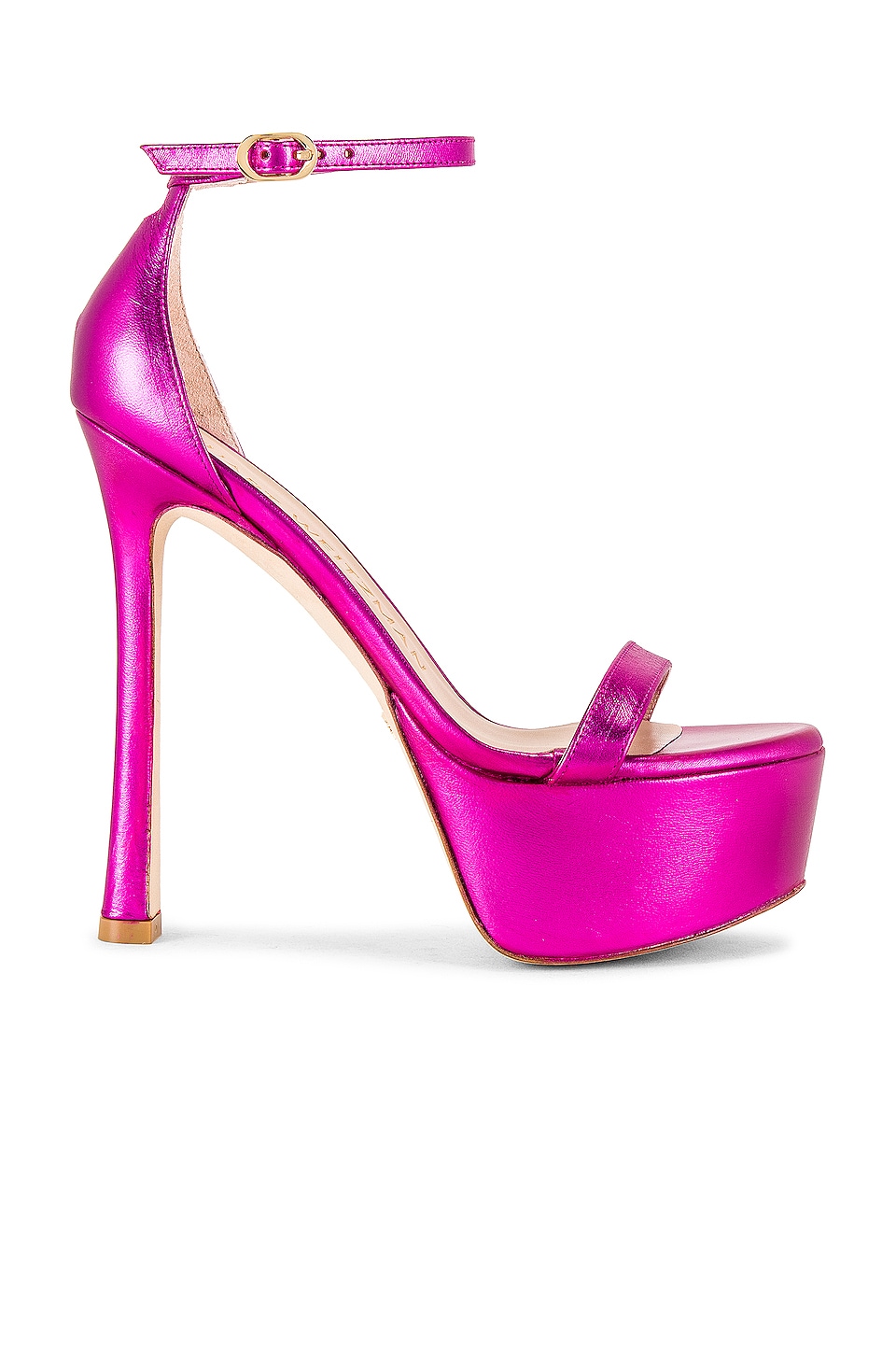 Stuart Weitzman Nudistcurve Hollywood Sandal in Azalea | REVOLVE