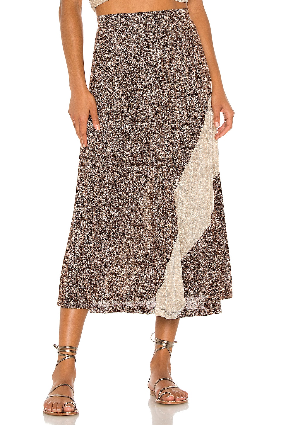 silver skirt revolve